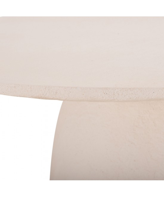 ΤΡΑΠΕΖΙ ΤΡΑΠΕΖΑΡΙΑΣ ΣΤΡΟΓΓΥΛΟ SEPPO HM18154.02 FIBER CEMENT ΛΕΥΚΟ--Φ119,5x75,5Υεκ.