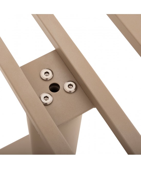 ΒΑΣΗ ΤΡΑΠΕΖΙΟΥ ΜΕΤΑΛΛΙΚΗ ΔΙΠΛΗ HM435.25 ΚΑΠΟΥΤΣΙΝΟ ΜΑΤ ΜΕ ΡΕΓΟΥΛΑΤΟΡΟΥΣ 80Χ40Χ72Υεκ.