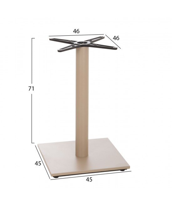 ΒΑΣΗ ΤΡΑΠΕΖΙΟΥ HM438.25 ΜΕΤΑΛΛΟ ΚΑΠΟΥΤΣΙΝΟ ΜΑΤ-ΡΕΓΟΥΛΑΤΟΡΟΙ 46x46x72Yεκ. ΒΑΣΗ ΤΡΑΠΕΖΙΟΥ HM438.25 ΜΕΤΑΛΛΟ ΚΑΠΟΥΤΣΙΝΟ ΜΑΤ-ΡΕΓΟΥΛΑΤΟΡΟΙ 46x46x72Yεκ.