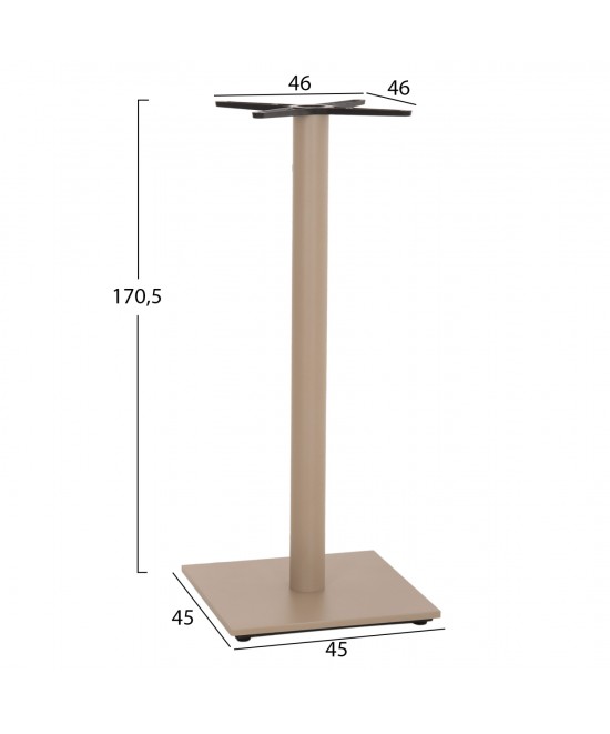 ΒΑΣΗ ΤΡΑΠΕΖΙΟΥ ΜΠΑΡ HM439.25 ΜΕΤΑΛΛΙΚΗ ΚΑΠΟΥΤΣΙΝΟ ΜΑΤ-ΡΕΓΟΥΛΑΤΟΡΟΙ 46x46x108Yεκ. ΒΑΣΗ ΤΡΑΠΕΖΙΟΥ ΜΠΑΡ HM439.25 ΜΕΤΑΛΛΙΚΗ ΚΑΠΟΥΤΣΙΝΟ ΜΑΤ-ΡΕΓΟΥΛΑΤΟΡΟΙ 46x46x108Yεκ.