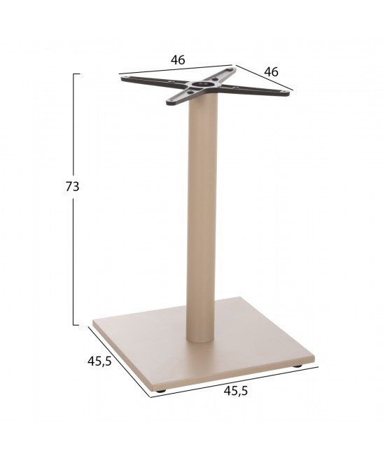 ΒΑΣΗ ΤΡΑΠΕΖΙΟΥ ΑΛΟΥΜΙΝΙΟΥ HM475.25 ΚΑΠΟΥΤΣΙΝΟ 46x46x72Υεκ. ΣΤΑΥΡΟΣ 46Χ46εκ