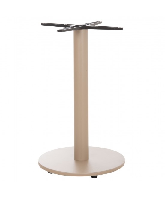 ΒΑΣΗ ΤΡΑΠΕΖΙΟΥ ΑΛΟΥΜΙΝΙΟΥ ΣΤΡΟΓΓΥΛΗ ΚΑΠΟΥΤΣΙΝΟ HM476.25 ΣΤΑΥΡΟΣ 48Χ48εκ Φ45Χ72Υεκ.