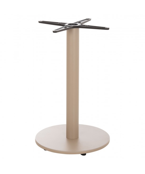 ΒΑΣΗ ΤΡΑΠΕΖΙΟΥ ΑΛΟΥΜΙΝΙΟΥ ΣΤΡΟΓΓΥΛΗ ΚΑΠΟΥΤΣΙΝΟ HM476.25 ΣΤΑΥΡΟΣ 48Χ48εκ Φ45Χ72Υεκ.