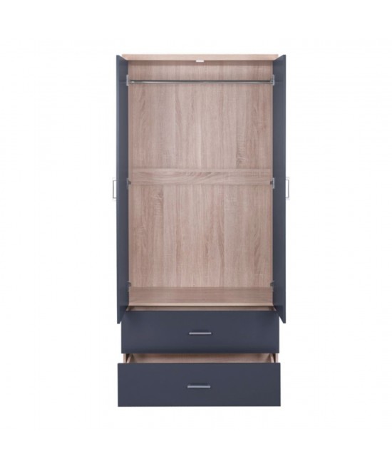 ΝΤΟΥΛΑΠΑ 4ΦΥΛΛΗ REINA ME 4 ΣΥΡΤΑΡΙΑ HM21259 ΜΕΛΑΜΙΝΗ ΓΚΡΙ-SONAMA 160x42x180Υεκ