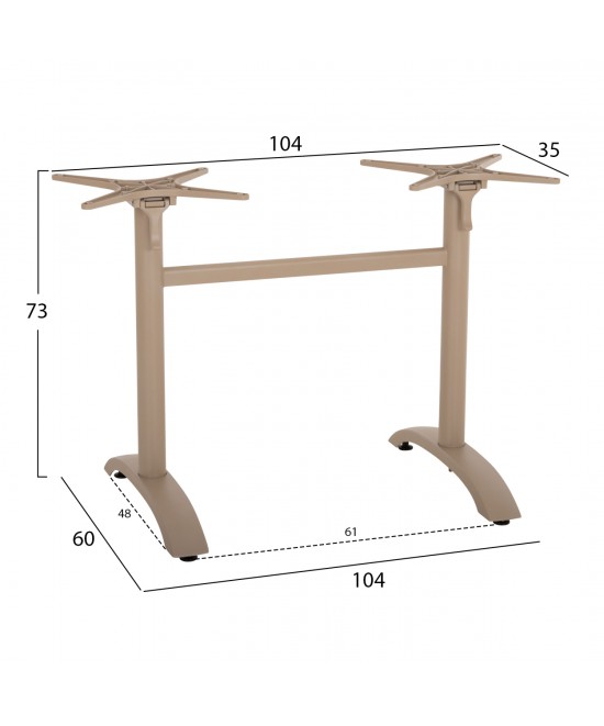 ΒΑΣΗ ΔΙΣΤΗΛΗ ΜΕ ΑΝΑΔΙΠΛΟΥΜΕΝΟΥΣ ΣΤΑΥΡΟΥΣ HM468.25 ΚΑΠΟΥΤΣΙΝΟ ΑΛΟΥΜΙΝΙΟ 78x59,5x73Υ ΒΑΣΗ ΔΙΣΤΗΛΗ ΜΕ ΑΝΑΔΙΠΛΟΥΜΕΝΟΥΣ ΣΤΑΥΡΟΥΣ HM468.25 ΚΑΠΟΥΤΣΙΝΟ ΑΛΟΥΜΙΝΙΟ 78x59,5x73Υ