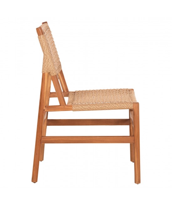 ΚΑΡΕΚΛΑ ΤΡΑΠΕΖΑΡΙΑΣ DINIZ HM6554 ΞΥΛΟ TEAK ΦΥΣΙΚΟ--ΣΥΝΘ.ΣΧΟΙΝΙ 48x60x84Υεκ.