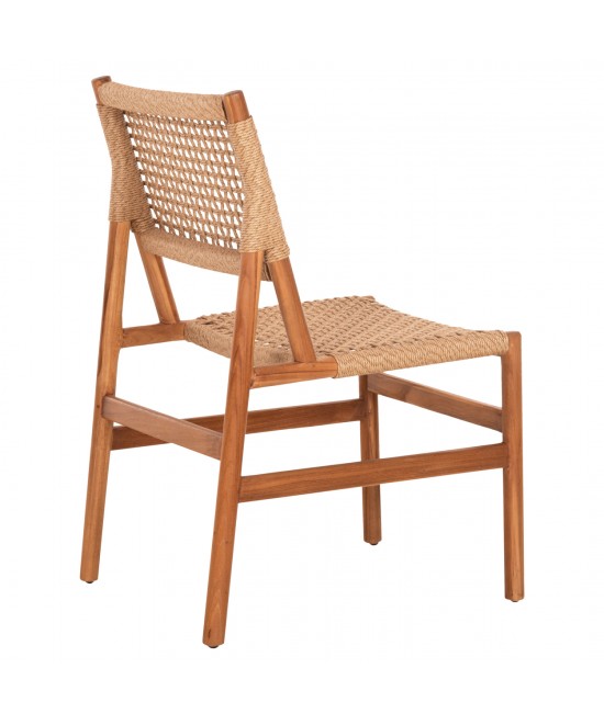 ΚΑΡΕΚΛΑ ΤΡΑΠΕΖΑΡΙΑΣ DINIZ HM6554 ΞΥΛΟ TEAK ΦΥΣΙΚΟ--ΣΥΝΘ.ΣΧΟΙΝΙ 48x60x84Υεκ.