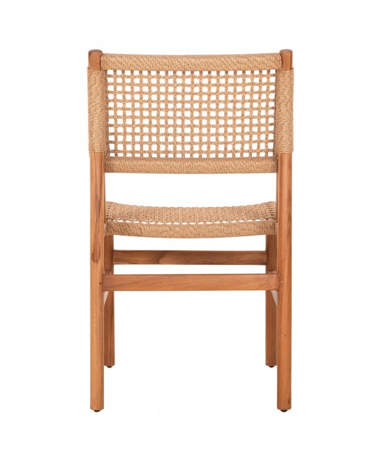 ΚΑΡΕΚΛΑ ΤΡΑΠΕΖΑΡΙΑΣ DINIZ HM6554 ΞΥΛΟ TEAK ΦΥΣΙΚΟ--ΣΥΝΘ.ΣΧΟΙΝΙ 48x60x84Υεκ.