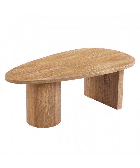 ΤΡΑΠΕΖΙ ΣΑΛΟΝΙΟΥ ΟΒΑΛ ALPER HM18327 MDF ΣΕ SONAMA ΧΡΩΜΑ 110x60x40Υεκ
