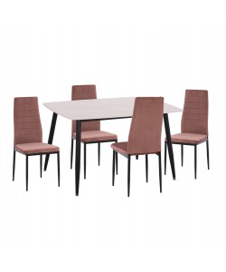 ΣΕΤ ΤΡΑΠΕΖΑΡΙΑΣ 5ΤΜΧ RAVEN HM21264.01 ΚΕΡΑΜΙΚΟ TOP ΛΕΥΚΟ ΜΑΡΜΑΡΟ--ΒΕΛΟΥΔΟ ΣΑΠΙΟ ΜΗΛΟ