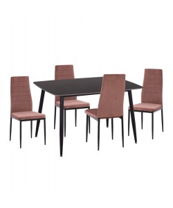 ΣΕΤ ΤΡΑΠΕΖΑΡΙΑΣ 5ΤΜΧ RAVEN HM21264.02 ΚΕΡΑΜΙΚΟ TOP ΜΑΥΡΟ ΜΑΡΜΑΡΟ--ΒΕΛΟΥΔΟ ΣΑΠΙΟ ΜΗΛΟ