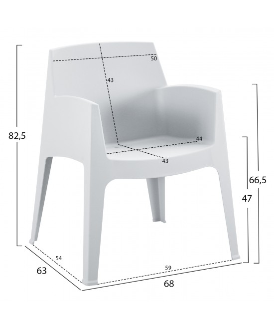 ΣΕΤ 3ΤΜΧ ΠΟΛΥΠΡΟΠΥΛΕΝΙΟΥ SLEEK HM21267.01 ΤΡΑΠΕΖΑΚΙ & 2 ΠΟΛΥΘΡΟΝΕΣ-ΛΕΥΚΟ