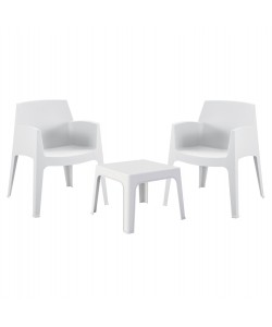 ΣΕΤ 3ΤΜΧ ΠΟΛΥΠΡΟΠΥΛΕΝΙΟΥ SLEEK HM21267.01 ΤΡΑΠΕΖΑΚΙ & 2 ΠΟΛΥΘΡΟΝΕΣ-ΛΕΥΚΟ