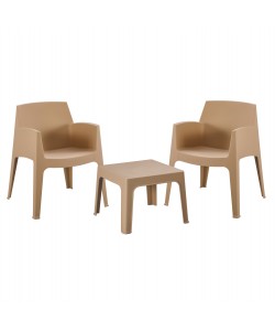 ΣΕΤ 3ΤΜΧ ΠΟΛΥΠΡΟΠΥΛΕΝΙΟΥ SLEEK HM21267.03 ΤΡΑΠΕΖΑΚΙ & 2 ΠΟΛΥΘΡΟΝΕΣ-ΚΑΠΟΥΤΣΙΝΟ