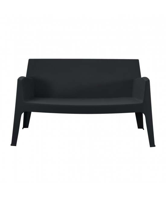 ΚΑΝΑΠΕΣ 2-ΘΕΣΙΟΣ ΠΟΛΥΠΡΟΠΥΛΕΝΙΟΥ SLEEK HM6366.02 ΧΡΩΜΑ ΜΑΥΡΟ 133x68x73Υεκ.