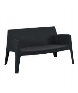 ΚΑΝΑΠΕΣ 2-ΘΕΣΙΟΣ ΠΟΛΥΠΡΟΠΥΛΕΝΙΟΥ SLEEK HM6366.02 ΧΡΩΜΑ ΜΑΥΡΟ 133x68x73Υεκ.