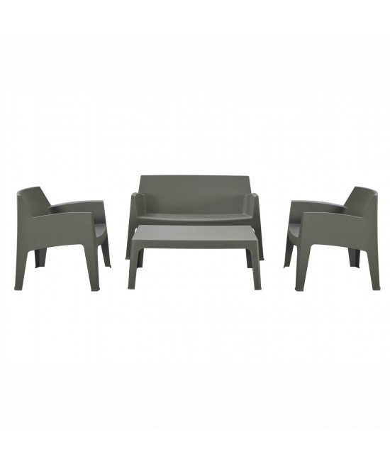 ΣΕΤ ΣΑΛΟΝΙ ΕΞ.ΧΩΡΟΥ 4ΤΜΧ SLEEK HM21268.05 DARK OLIVE GREEN ΠΟΛΥΠΡΟΠΥΛΕΝΙΟ