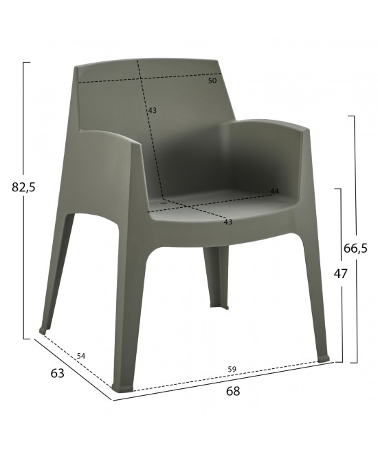 ΣΕΤ ΣΑΛΟΝΙ ΕΞ.ΧΩΡΟΥ 4ΤΜΧ SLEEK HM21268.05 DARK OLIVE GREEN ΠΟΛΥΠΡΟΠΥΛΕΝΙΟ