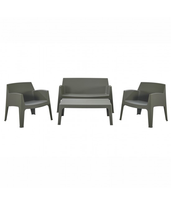 ΣΕΤ ΣΑΛΟΝΙ ΕΞ.ΧΩΡΟΥ 4ΤΜΧ SLEEK HM21268.05 DARK OLIVE GREEN ΠΟΛΥΠΡΟΠΥΛΕΝΙΟ