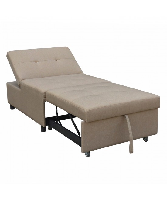 ΠΟΛΥΘΡΟΝΑ-ΚΡΕΒΑΤΙ LIBRE HM3295.03 ΜΠΕΖ ΥΦΑΣΜΑ 75x106x87Υεκ.