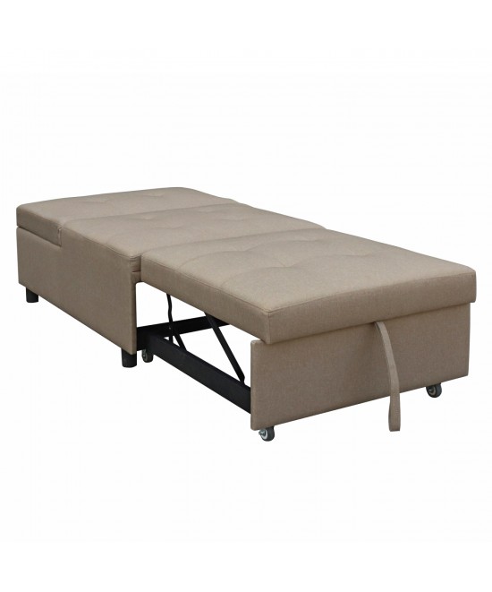 ΠΟΛΥΘΡΟΝΑ-ΚΡΕΒΑΤΙ LIBRE HM3295.03 ΜΠΕΖ ΥΦΑΣΜΑ 75x106x87Υεκ.