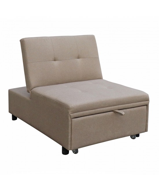 ΠΟΛΥΘΡΟΝΑ-ΚΡΕΒΑΤΙ LIBRE HM3295.03 ΜΠΕΖ ΥΦΑΣΜΑ 75x106x87Υεκ.