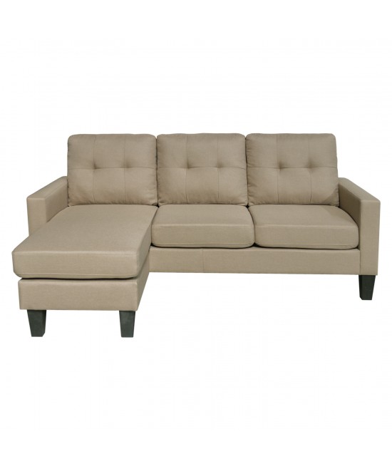 ΚΑΝΑΠΕΣ ΓΩΝΙΑ ΑΝΑΣΤΡΕΨΙΜΗ MEGGY HM3297.03 ΜΠΕΖ ΥΦΑΣΜΑ 184,5x129x86Yεκ.