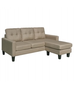 ΚΑΝΑΠΕΣ ΓΩΝΙΑ ΑΝΑΣΤΡΕΨΙΜΗ MEGGY HM3297.03 ΜΠΕΖ ΥΦΑΣΜΑ 184,5x129x86Yεκ.