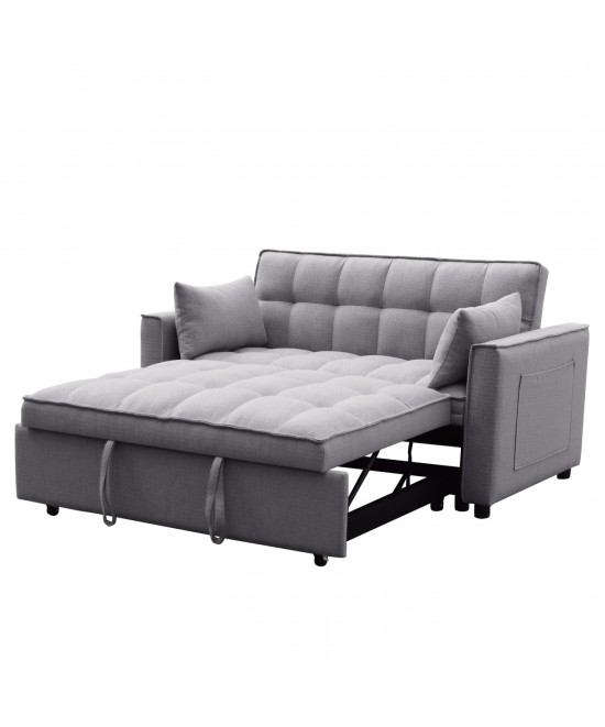 ΚΑΝΑΠΕΣ ΚΡΕΒΑΤΙ 2-ΘΕΣΙΟΣ BORG HM3289.11 ΓΚΡΙ ΥΦΑΣΜΑ 140x75x89Υεκ