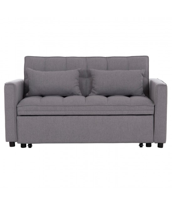 ΚΑΝΑΠΕΣ ΚΡΕΒΑΤΙ 2-ΘΕΣΙΟΣ BORG HM3289.11 ΓΚΡΙ ΥΦΑΣΜΑ 140x75x89Υεκ