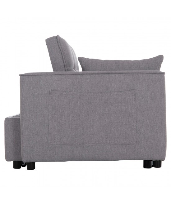 ΚΑΝΑΠΕΣ ΚΡΕΒΑΤΙ 2-ΘΕΣΙΟΣ BORG HM3289.11 ΓΚΡΙ ΥΦΑΣΜΑ 140x75x89Υεκ