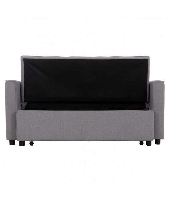 ΚΑΝΑΠΕΣ ΚΡΕΒΑΤΙ 2-ΘΕΣΙΟΣ BORG HM3289.11 ΓΚΡΙ ΥΦΑΣΜΑ 140x75x89Υεκ