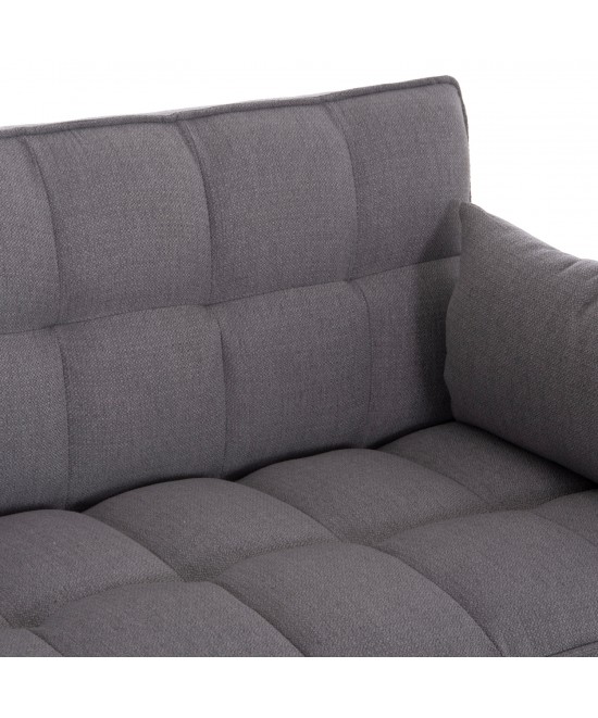 ΚΑΝΑΠΕΣ ΚΡΕΒΑΤΙ 2-ΘΕΣΙΟΣ BORG HM3289.11 ΓΚΡΙ ΥΦΑΣΜΑ 140x75x89Υεκ