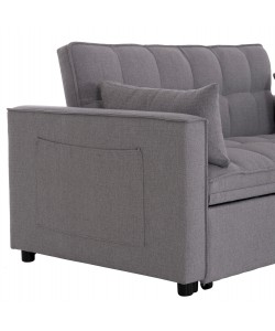 ΚΑΝΑΠΕΣ ΚΡΕΒΑΤΙ 2-ΘΕΣΙΟΣ BORG HM3289.11 ΓΚΡΙ ΥΦΑΣΜΑ 140x75x89Υεκ