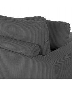 ΚΑΝΑΠΕΣ ΑΡΙΣΤΕΡΗ ΓΩΝΙΑ CRANFIELD HM3287.01L ΓΚΡΙ ΡΙΓΕ ΥΦΑΣΜΑ 315x167(γωνία)x67Υεκ.