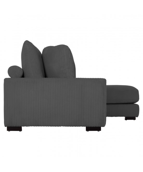 ΚΑΝΑΠΕΣ ΔΕΞΙΑ ΓΩΝΙΑ CRANFIELD HM3287.01R ΓΚΡΙ ΡΙΓΕ ΥΦΑΣΜΑ 315x167(γωνία)x67Υεκ.