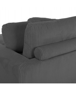 ΚΑΝΑΠΕΣ ΔΕΞΙΑ ΓΩΝΙΑ CRANFIELD HM3287.01R ΓΚΡΙ ΡΙΓΕ ΥΦΑΣΜΑ 315x167(γωνία)x67Υεκ.