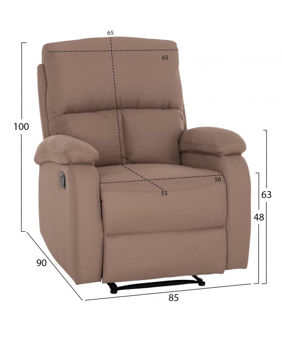 ΠΟΛΥΘΡΟΝΑ RELAX DIONI HM3296.03 ΜΠΕΖ ΥΦΑΣΜΑ 85x90x100Υεκ. ΠΟΛΥΘΡΟΝΑ RELAX DIONI HM3296.03 ΜΠΕΖ ΥΦΑΣΜΑ 85x90x100Υεκ.