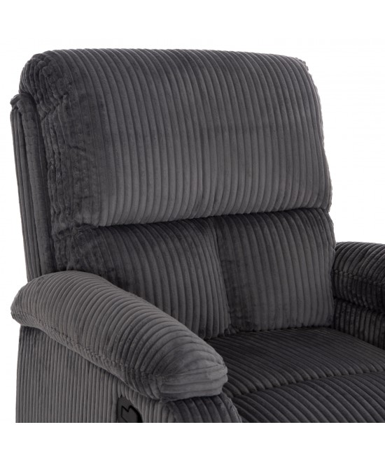 ΠΟΛΥΘΡΟΝΑ RELAX DIONI HM3296.11 ΓΚΡΙ ΡΙΓΕ ΥΦΑΣΜΑ 85x90x100Υεκ.