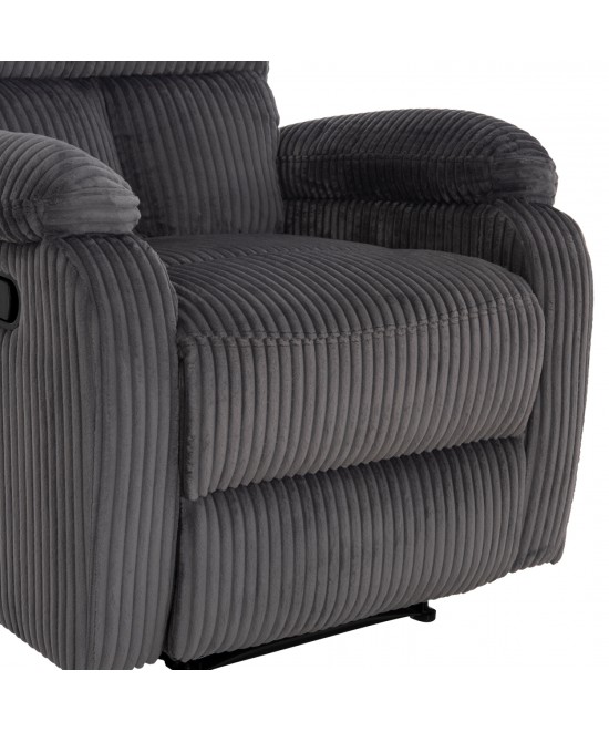 ΠΟΛΥΘΡΟΝΑ RELAX DIONI HM3296.11 ΓΚΡΙ ΡΙΓΕ ΥΦΑΣΜΑ 85x90x100Υεκ.