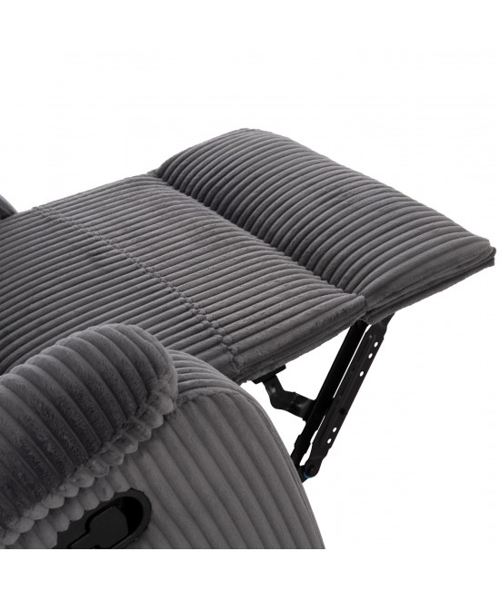 ΠΟΛΥΘΡΟΝΑ RELAX DIONI HM3296.11 ΓΚΡΙ ΡΙΓΕ ΥΦΑΣΜΑ 85x90x100Υεκ.