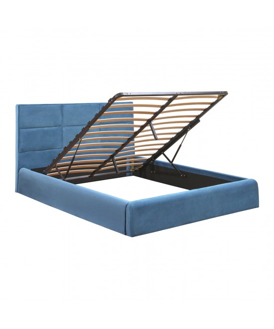 ΚΡΕΒΑΤΙ ΔΙΠΛΟ & ΣΤΡΩΜΑ BRILEY HM21272.04 ΠΕΤΡΟΛ ΒΕΛΟΥΔΟ ΜΕ ΑΠΟΘ.ΧΩΡΟ--ΓΙΑ 160x200εκ