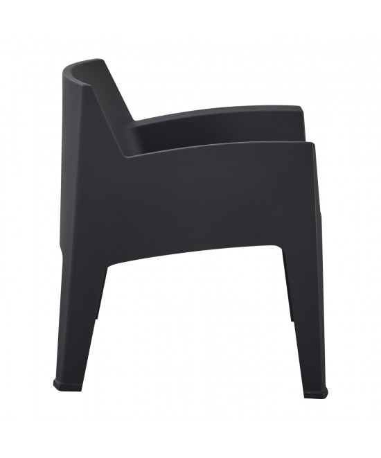 ΠΟΛΥΘΡΟΝΑ ΠΟΛΥΠΡΟΠΥΛΕΝΙΟΥ LOUNGE SLEEK HM6365.02 ΜΑΥΡΟ 62x68x73Υεκ.