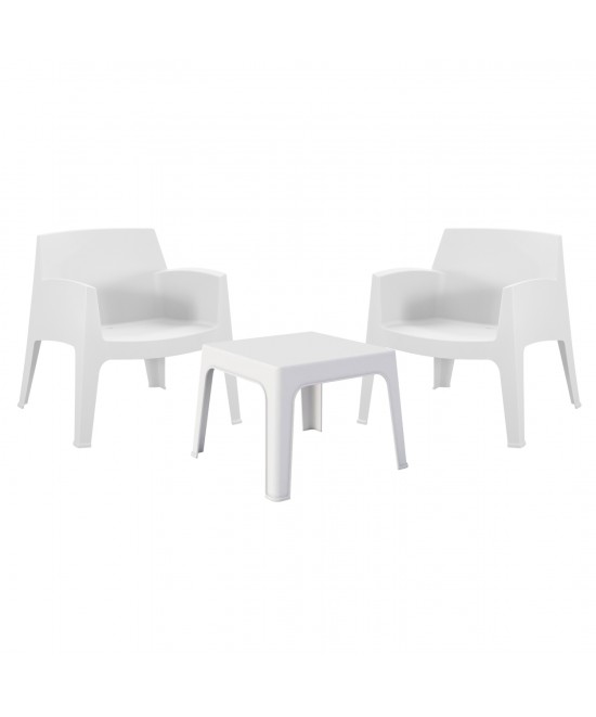 ΣΕΤ LOUNGE 3ΤΜΧ SLEEK HM21274.01 ΛΕΥΚΟ ΠΟΛΥΠΡΟΠΥΛΕΝΙΟ ΣΕΤ LOUNGE 3ΤΜΧ SLEEK HM21274.01 ΛΕΥΚΟ ΠΟΛΥΠΡΟΠΥΛΕΝΙΟ