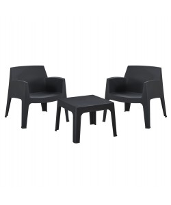 ΣΕΤ LOUNGE 3ΤΜΧ SLEEK HM21274.02 ΜΑΥΡΟ ΠΟΛΥΠΡΟΠΥΛΕΝΙΟ
