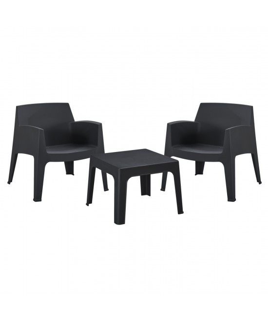 ΣΕΤ LOUNGE 3ΤΜΧ SLEEK HM21274.02 ΜΑΥΡΟ ΠΟΛΥΠΡΟΠΥΛΕΝΙΟ ΣΕΤ LOUNGE 3ΤΜΧ SLEEK HM21274.02 ΜΑΥΡΟ ΠΟΛΥΠΡΟΠΥΛΕΝΙΟ