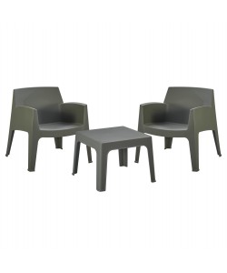 ΣΕΤ LOUNGE 3ΤΜΧ SLEEK HM21274.05 DARK OLIVE GREEN ΠΟΛΥΠΡΟΠΥΛΕΝΙΟ
