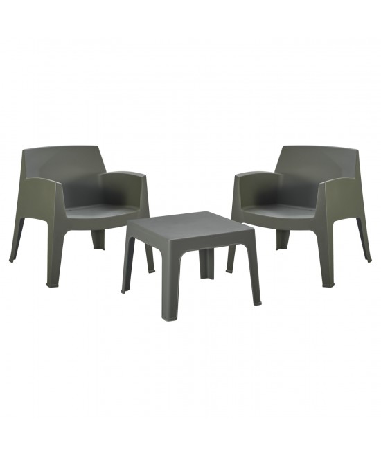 ΣΕΤ LOUNGE 3ΤΜΧ SLEEK HM21274.05 DARK OLIVE GREEN ΠΟΛΥΠΡΟΠΥΛΕΝΙΟ