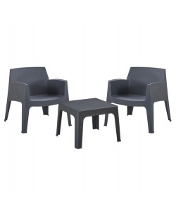 ΣΕΤ LOUNGE 3ΤΜΧ SLEEK HM21274.10 ΓΚΡΙ ΠΟΛΥΠΡΟΠΥΛΕΝΙΟ