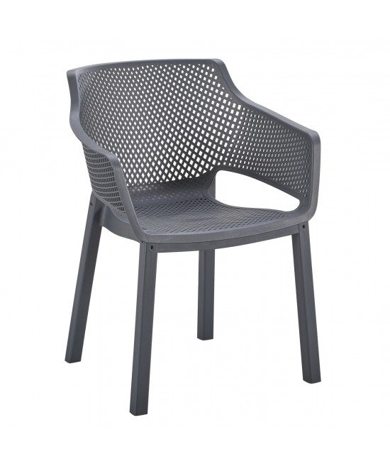 ΠΟΛΥΘΡΟΝΑ ΠΟΛΥΠΡΟΠΥΛΕΝΙΟΥ PEGGY HM6368.10 ΓΚΡΙ 60x55x79Υεκ